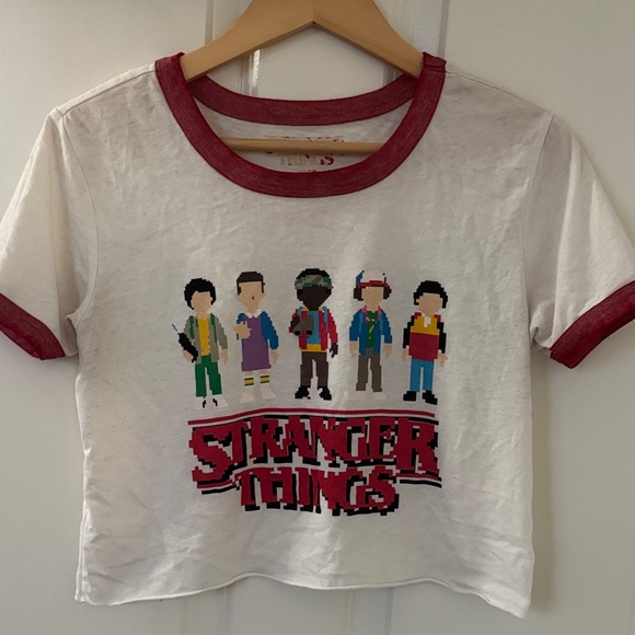 Stranger Things Tops - Stranger Things Vintage Crop Top
